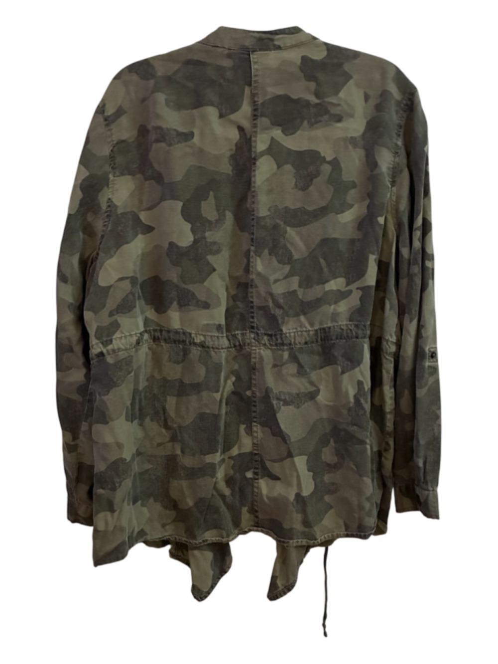 Knox Rose Green Camo Lyocell Drawstring Utility Jacket Utility Jacket Size XL - Picture 9 of 12